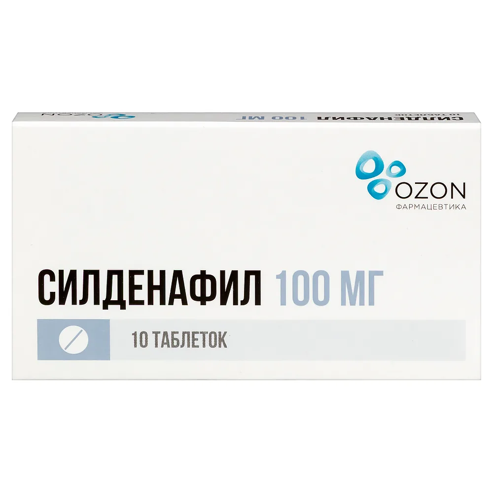 Sildenafil 100 mg 10 coated tablets