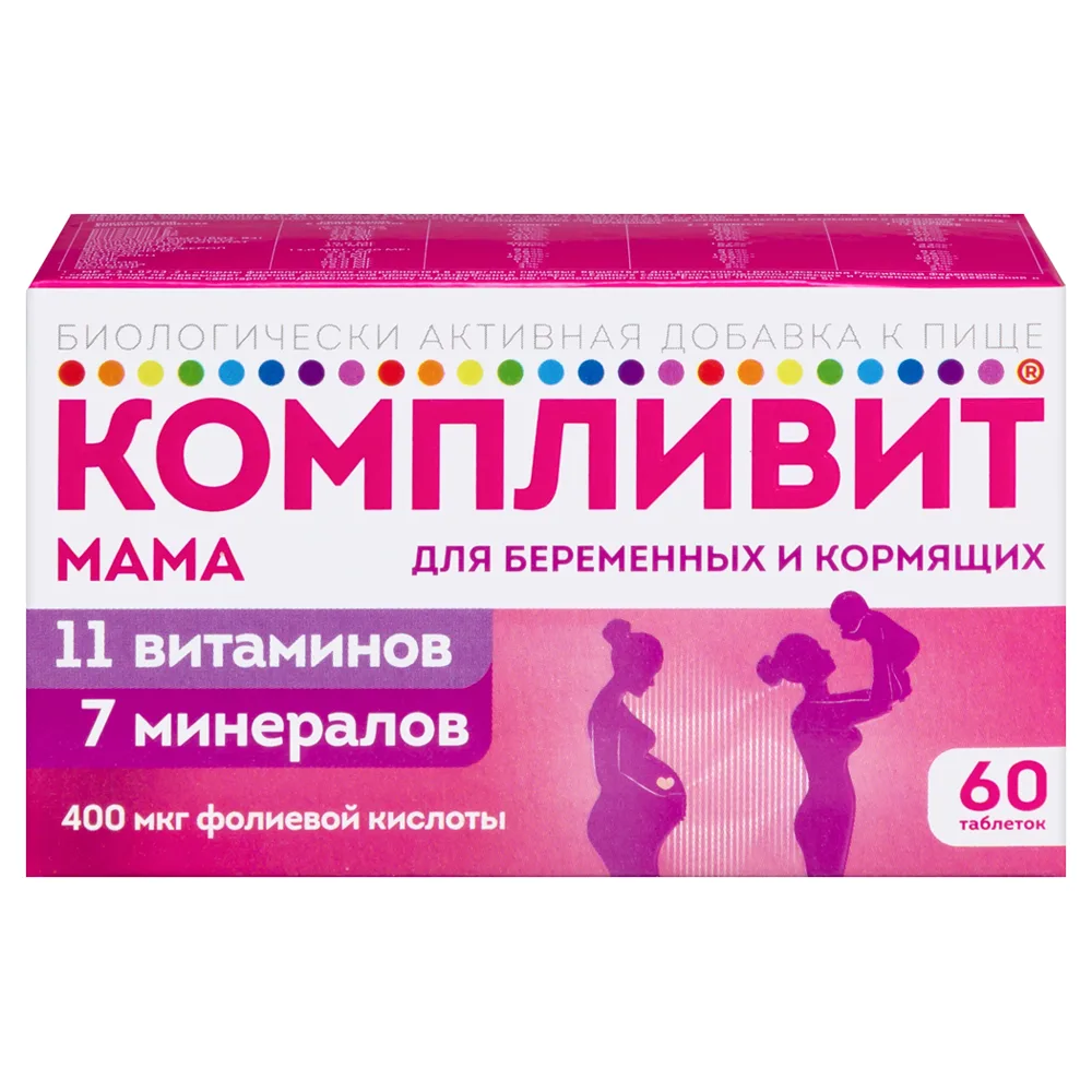 Complivit Mama for Pregnant and Nursing Women 60 coated tablets, 892.50 mg