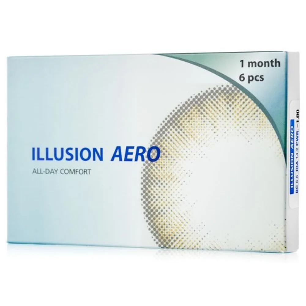 Illusion Aero Contact Lenses Monthly Replacement -1.75 / 6 pcs.
