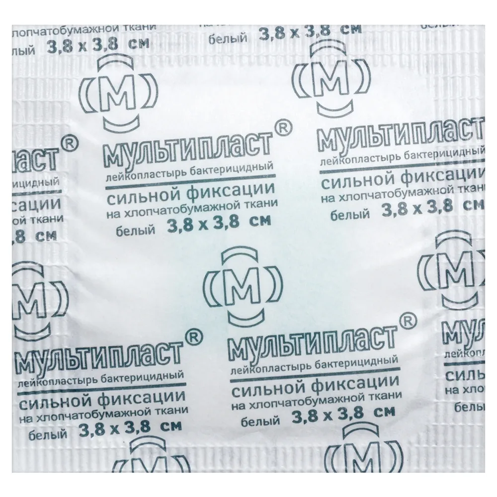 adhesive plaster bactericidal multiplast strong fixation 3.8x3.8 1 pc.