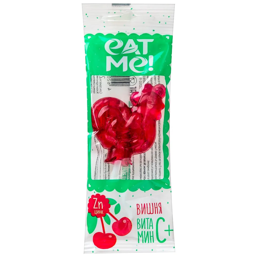 Eat me lollipop candy with zinc and vitamin C rooster cherry flavor 17 g