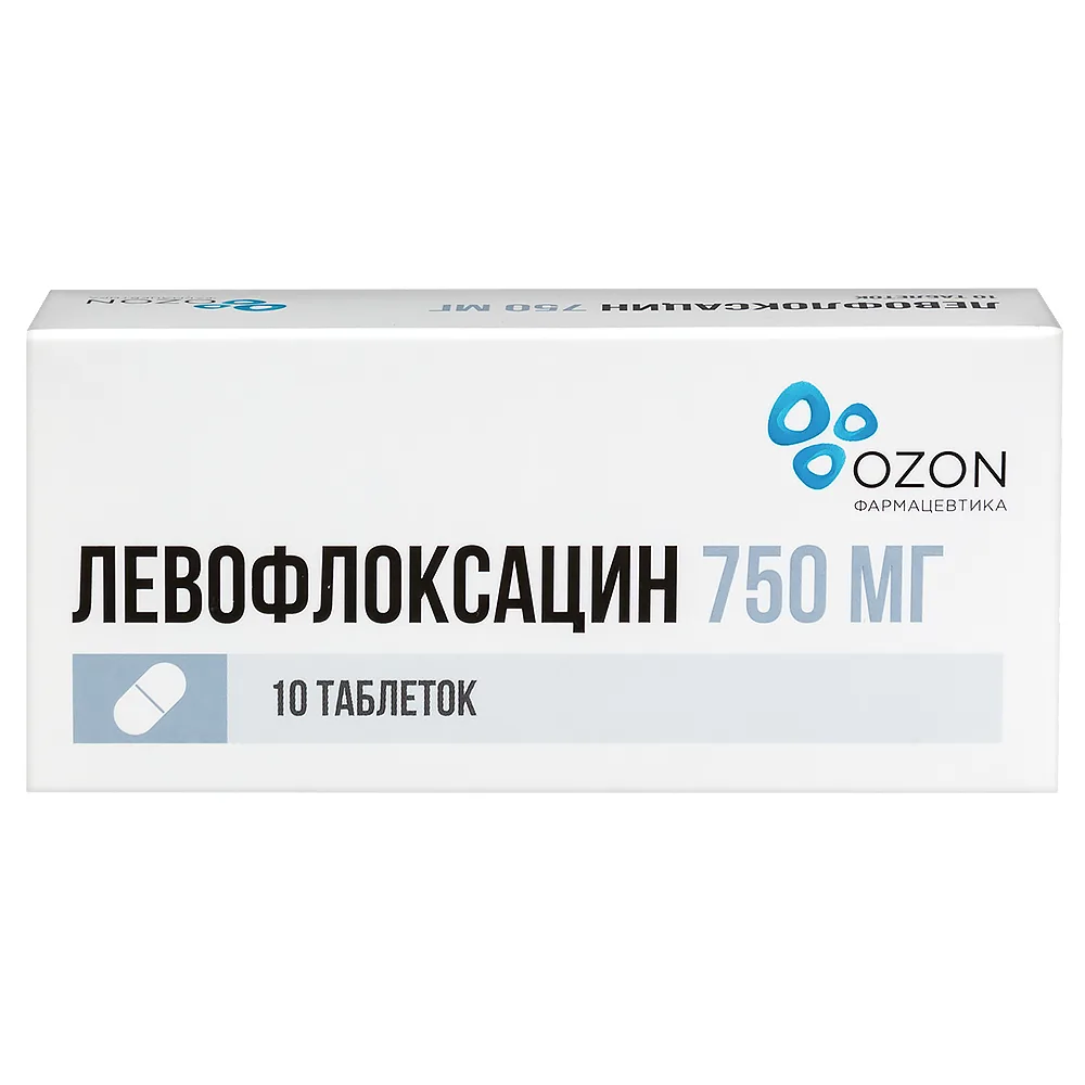 Levofloxacin 750 mg 10 tablets, film-coated