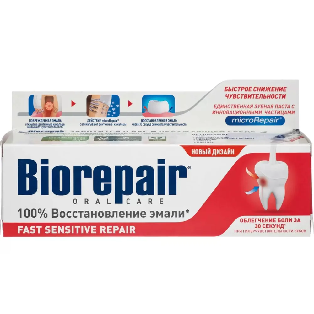 Biorepair Toothpaste Rapid Sensitivity Reduction 75 ml