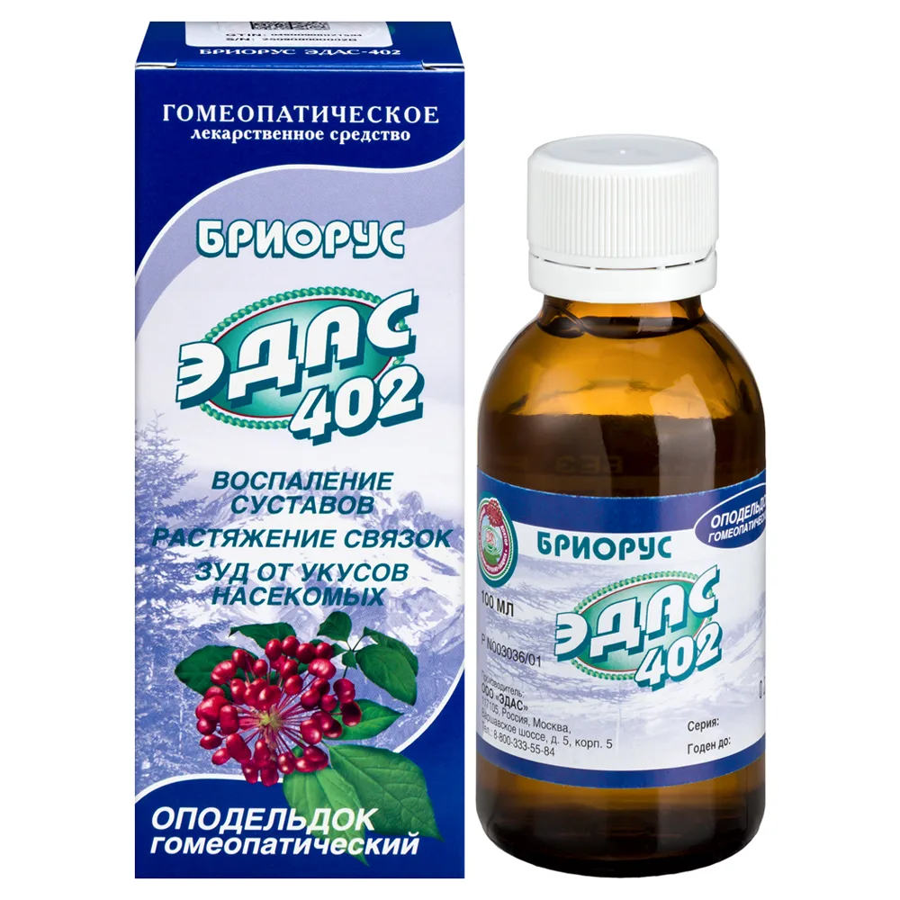 Edas-402 Briorus Opodeldoc Homeopathic Solution 100 ml
