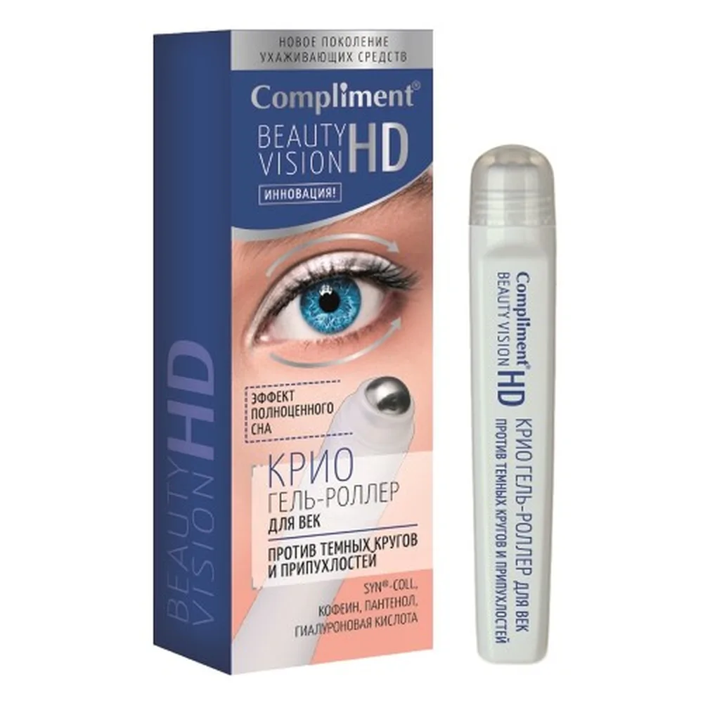 Compliment Beauty Vision HD Cryo Gel-Roller for Eyelids Against Dark Circles and Puffiness 11 ml