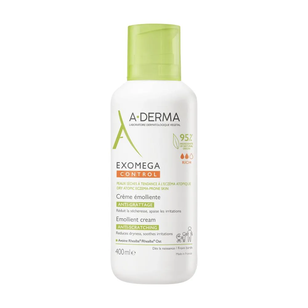 A-derma Exomega Control Soothing Cream for Face and Body 400 ml