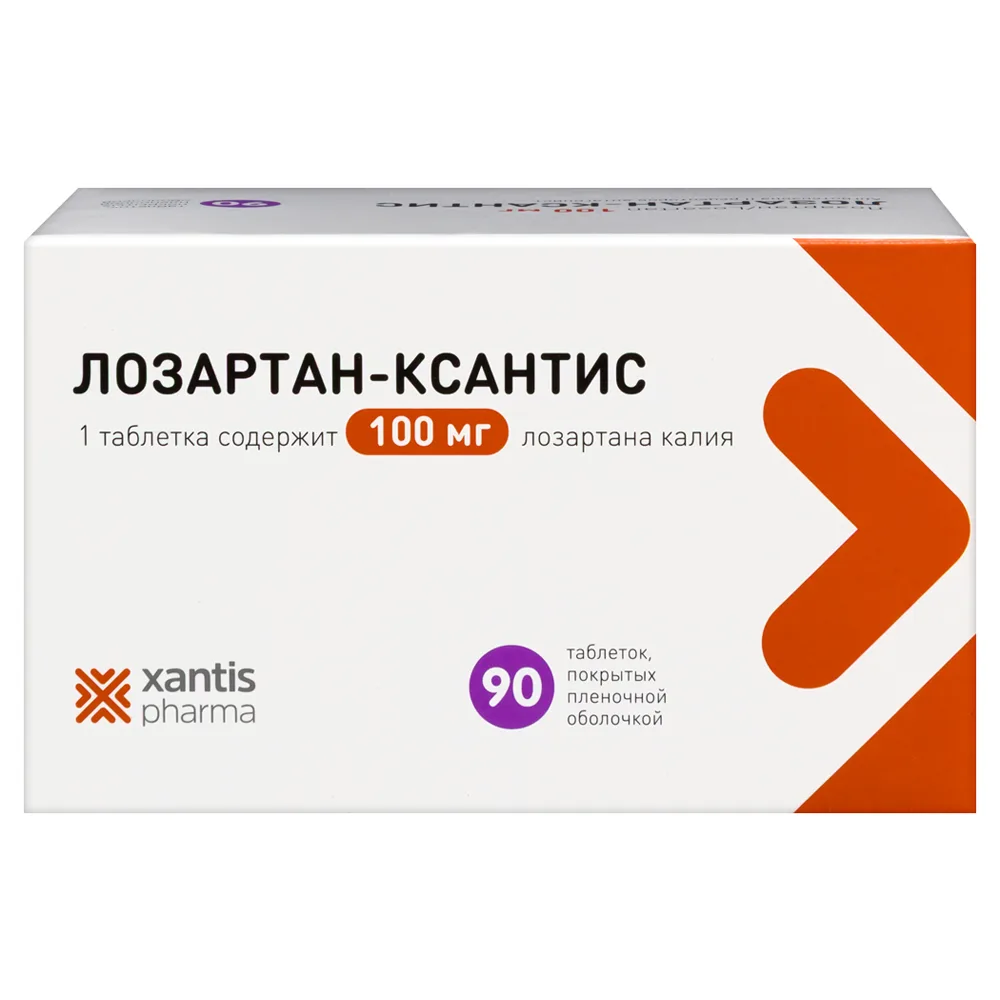 Losartan-Xantis 100 mg 90 tablets, film-coated