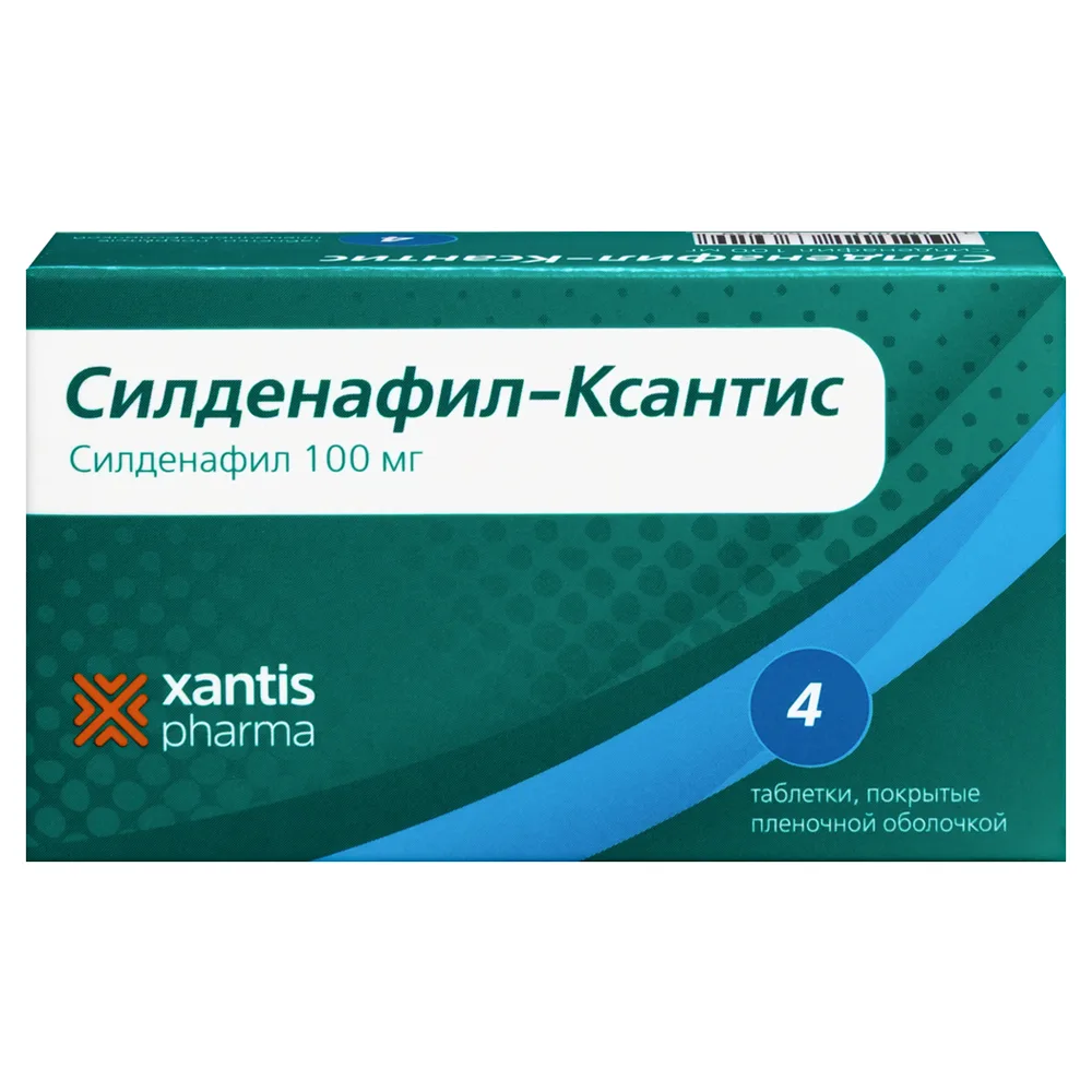 Sildenafil-Xantis 100 mg 4 pcs film-coated tablets