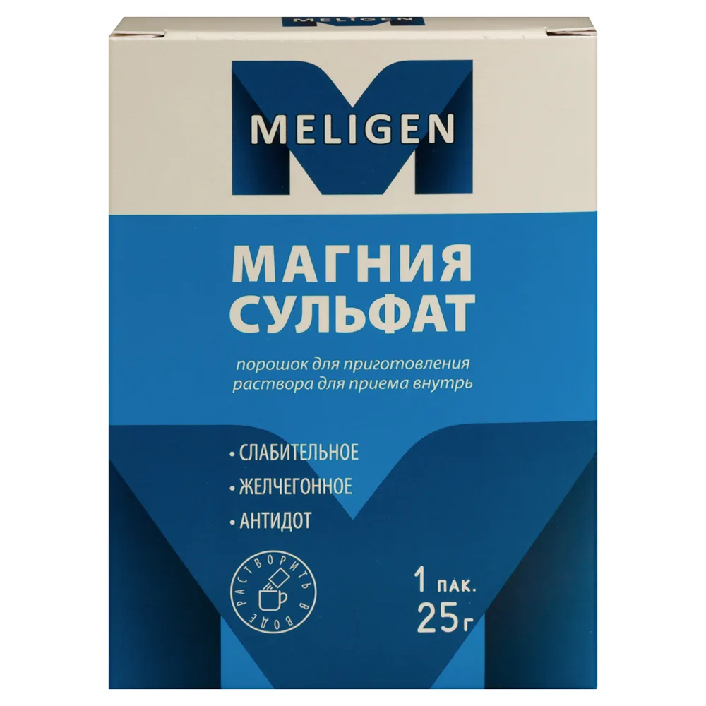 Magnesium sulfate 25 g powder for solution preparation for oral use package 1 pc.
