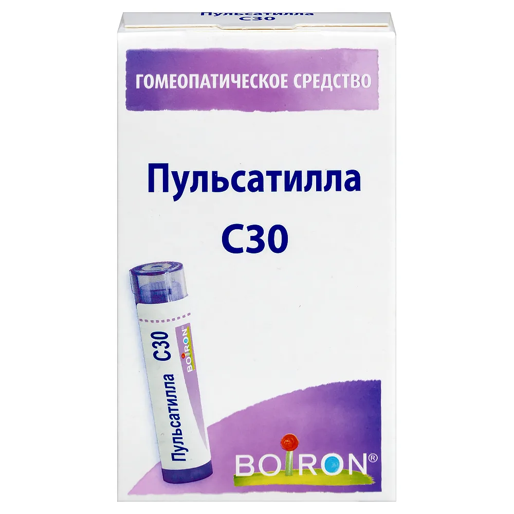 Pulsatilla C30 homeopathic monocomponent remedy of plant origin 4 g homeopathic granules