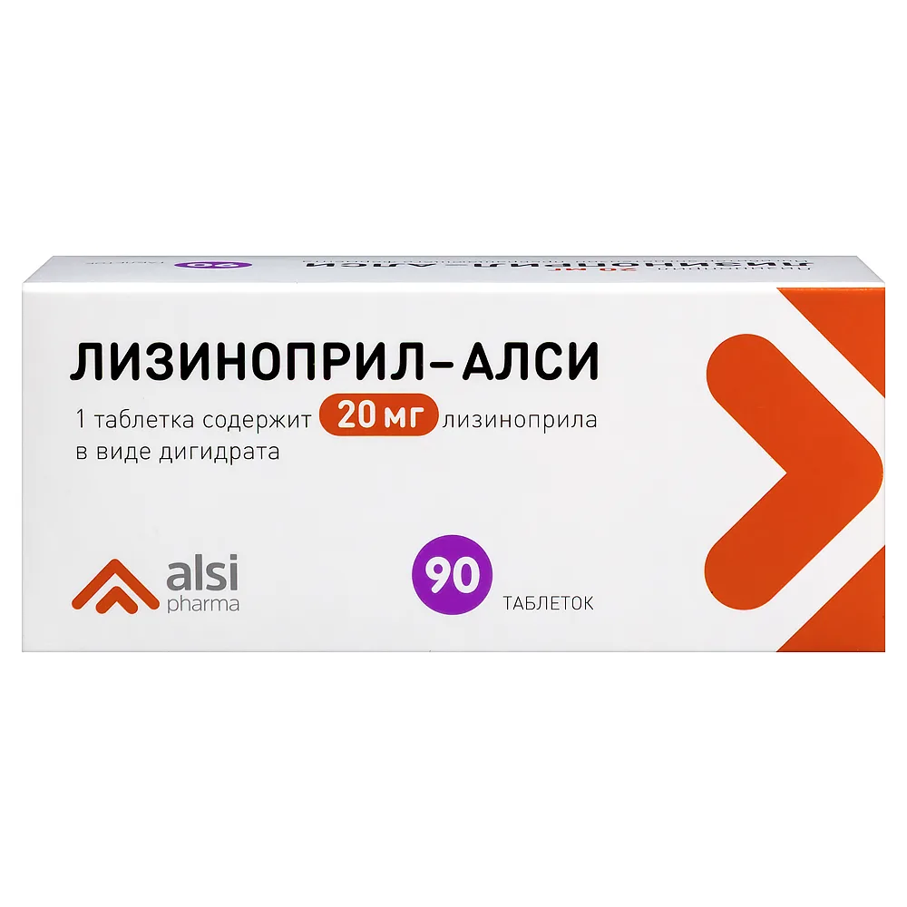 Lisinopril-Alsi 20 mg 90 tablets