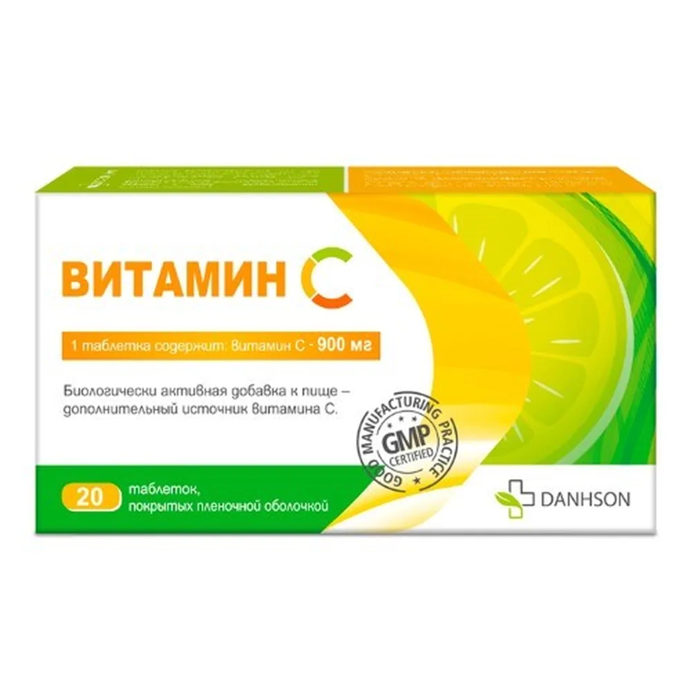 Vitamin C 900 mg 20 coated tablets