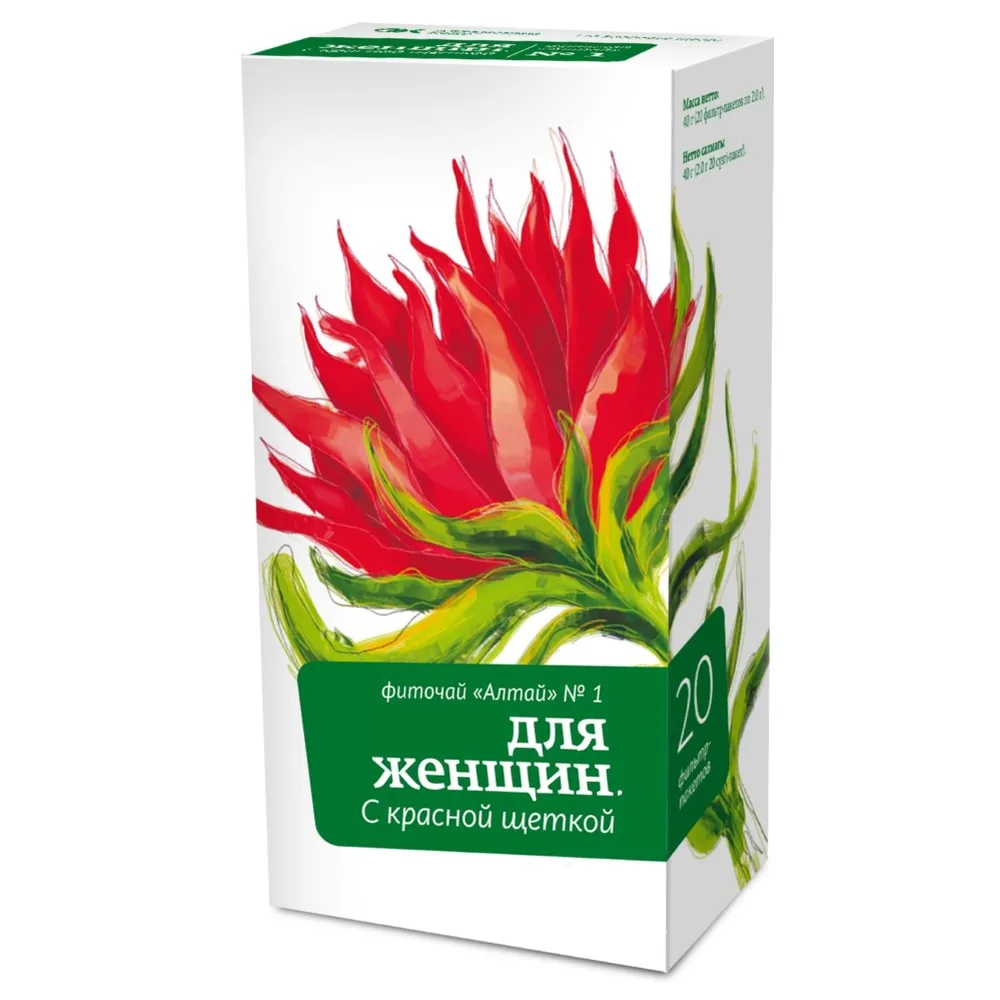 Herbal tea Altai No. 1 for women Red brush 2 g 20 pcs. f/p