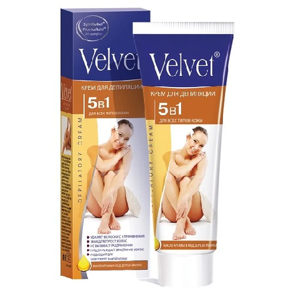 Velvet cream for depilation 5 in 1 for all skin types 100 ml