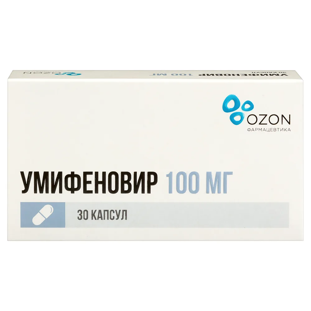 Umifenovir 100 mg 30 capsules