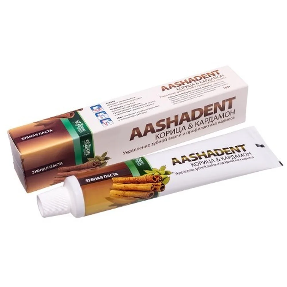 Aasha Herbals Toothpaste Cinnamon and Cardamom Aashadent 100 g