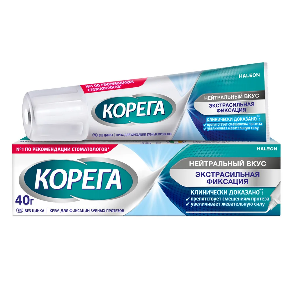 Corega denture adhesive cream neutral taste 40 g