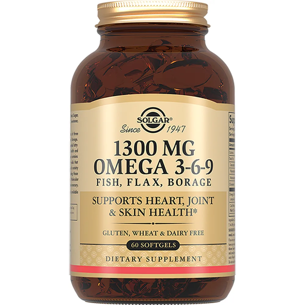 Solgar omega 3-6-9 Fatty Acids Complex 60 Capsules 1840 mg
