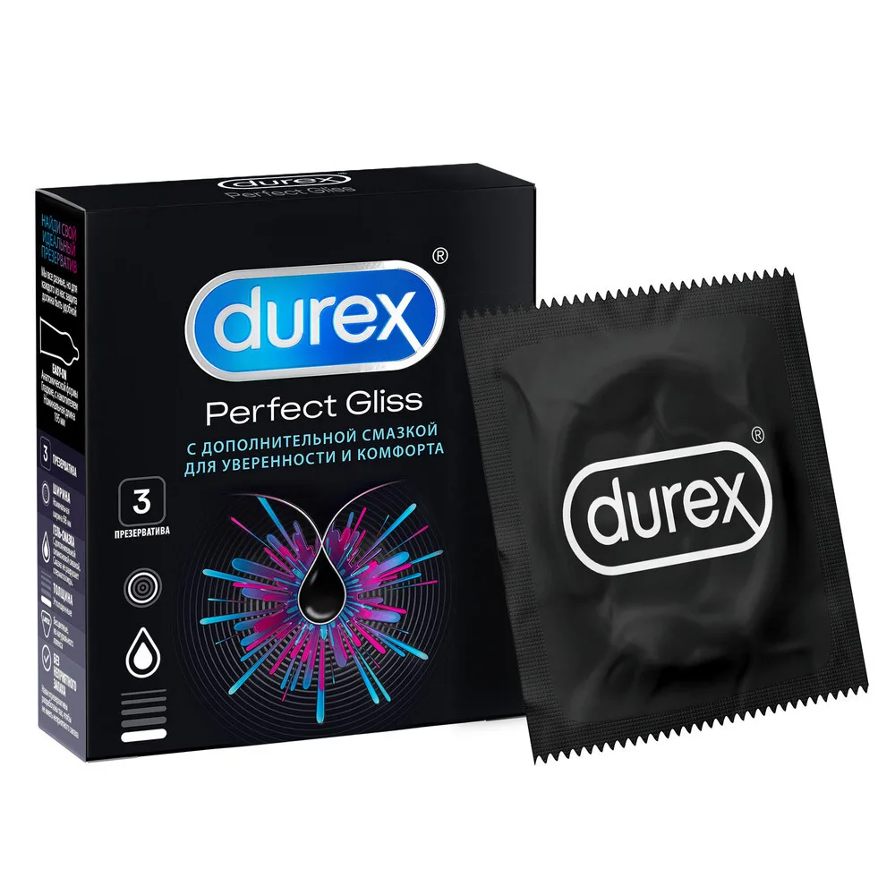 Durex Perfect Gliss condoms 3 pcs.