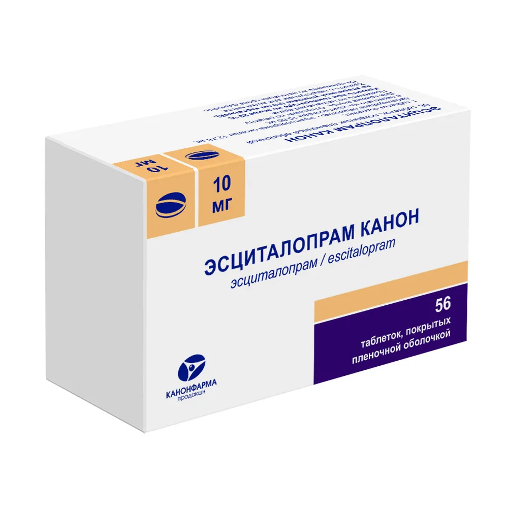 Escitalopram Canon 10 mg 56 coated tablets