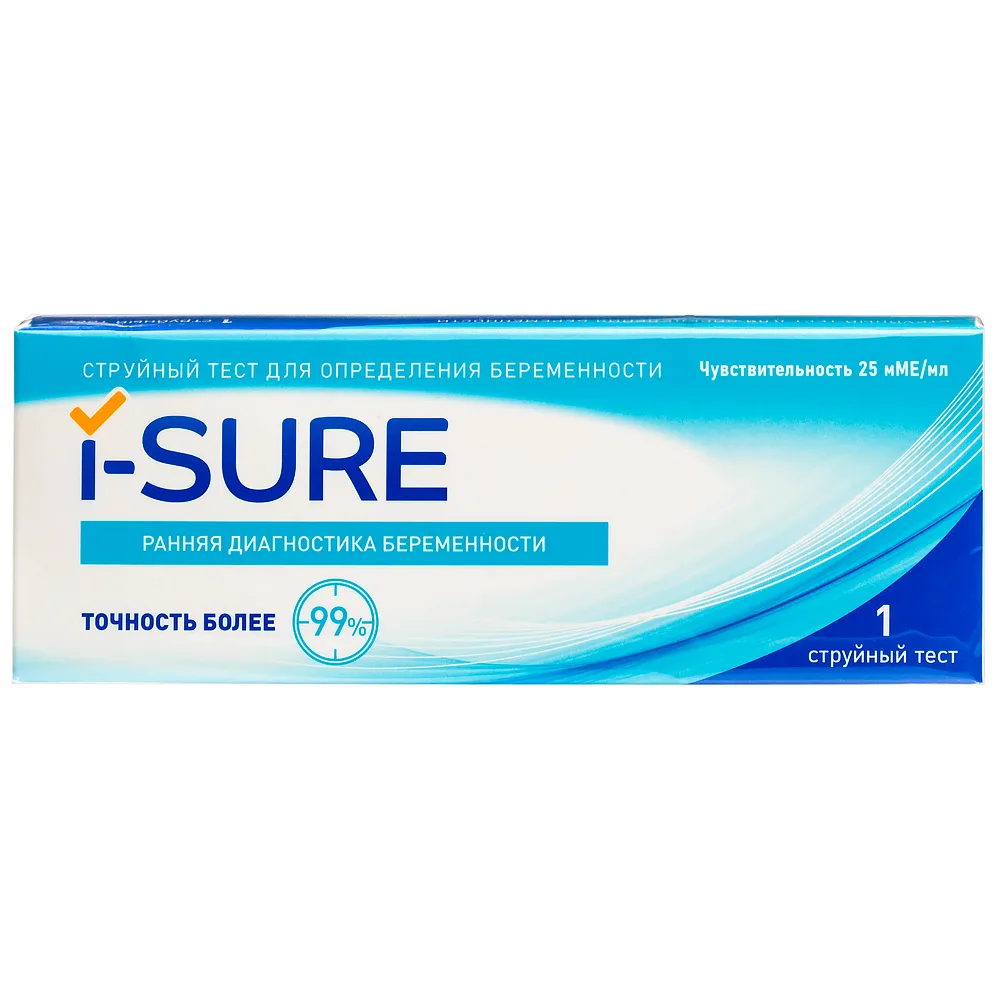 i-sure pregnancy test 1 pc/stream