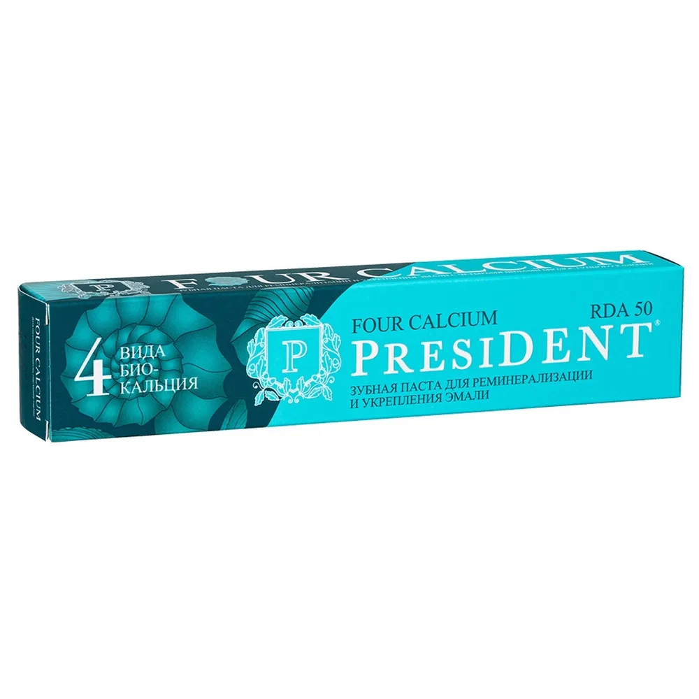 President Toothpaste Four Calcium 75 g