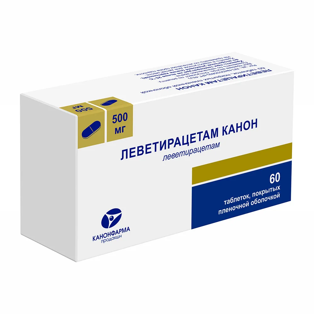 Levetiracetam Canon 500 mg 60 tablets, film-coated