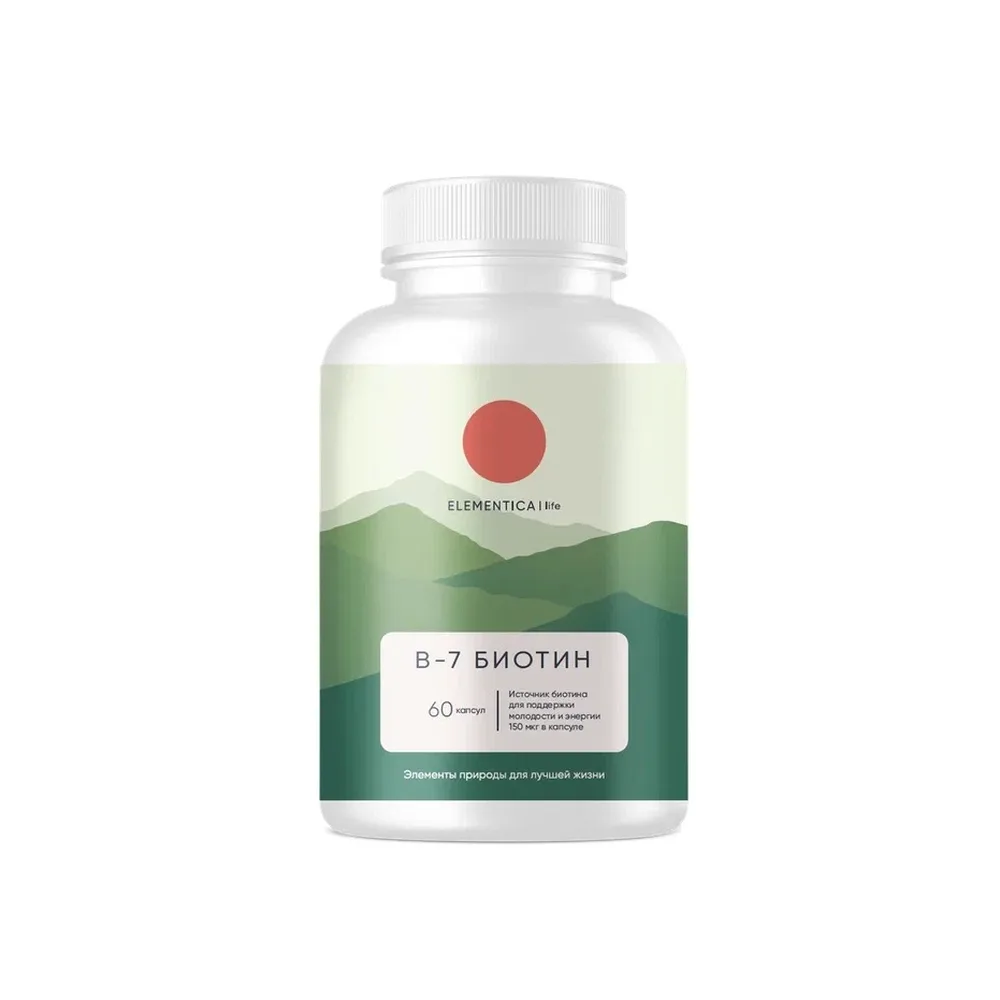 Elementica Life B-7 Biotin 60 capsules 400 mg