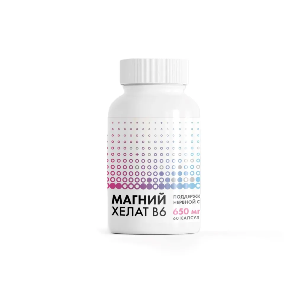 Magnesium chelate 650 mg 60 capsules
