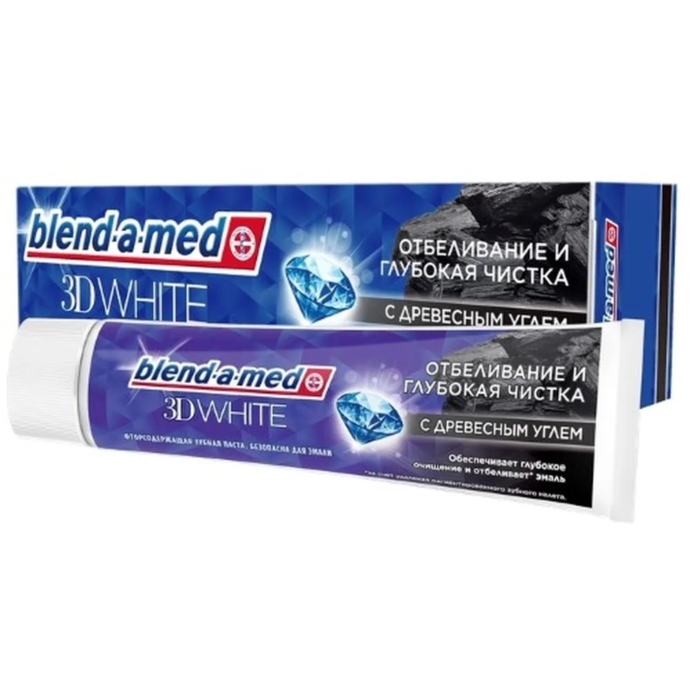 Blend-a-med 3D White Toothpaste Whitening and Deep Cleaning with Charcoal 100 ml