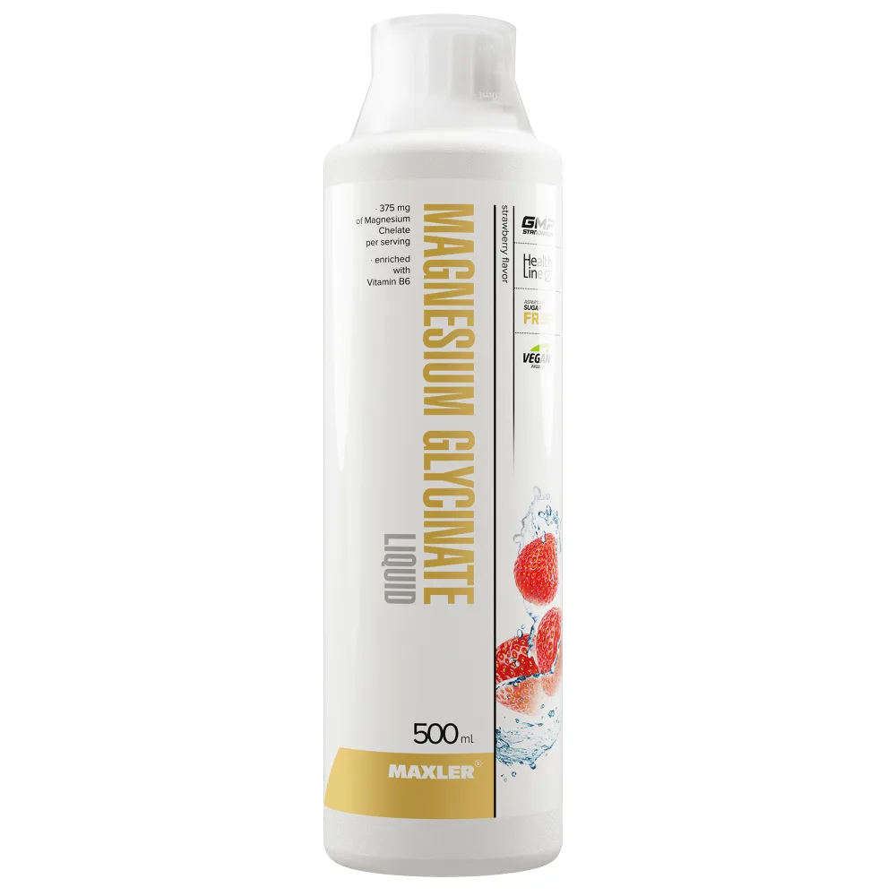Maxler Magnesium Glycinate Liquid Strawberry Flavor 500 ml
