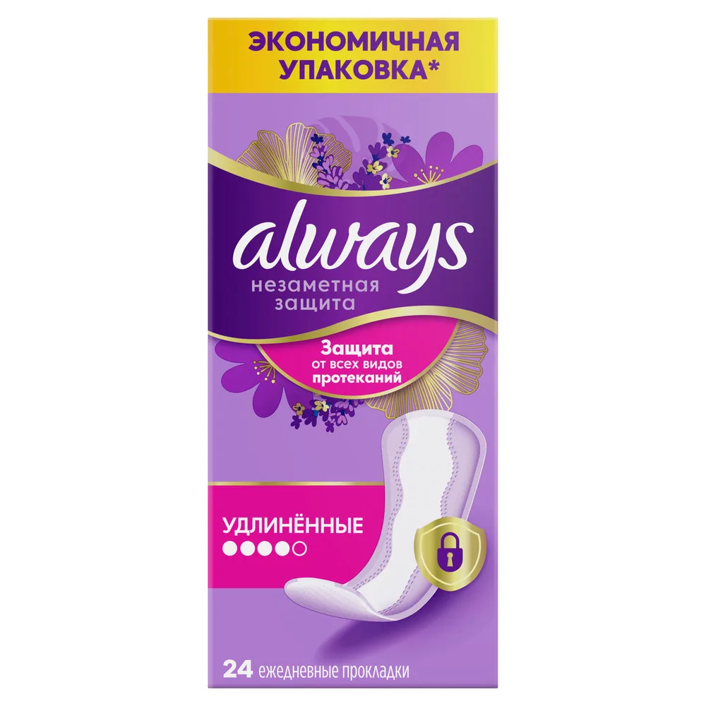 Always Invisible Protection Daily Liners Long 24 pcs.