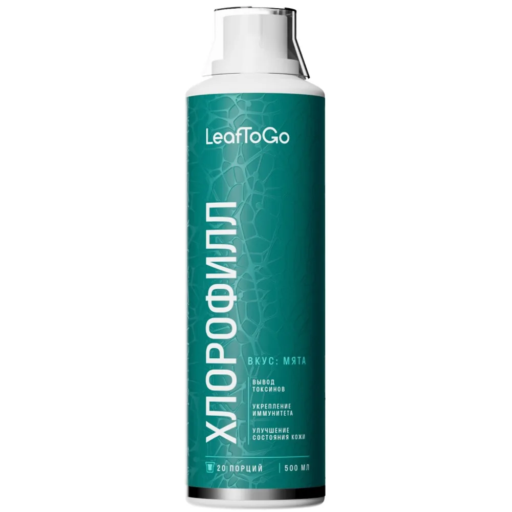 Leaftogo Chlorophyll 500 ml bottle liquid with mint flavor