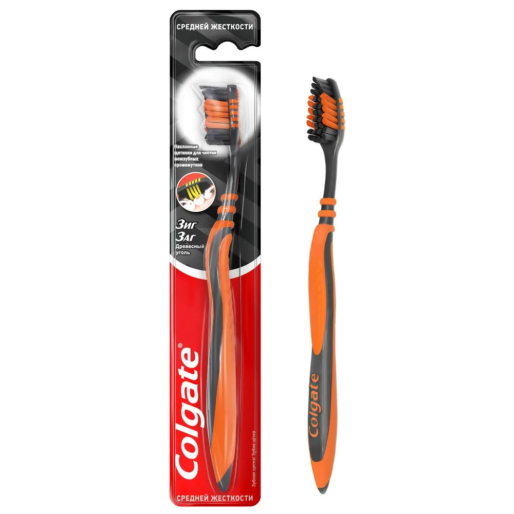 Colgate Zigzag Charcoal Toothbrush/Medium