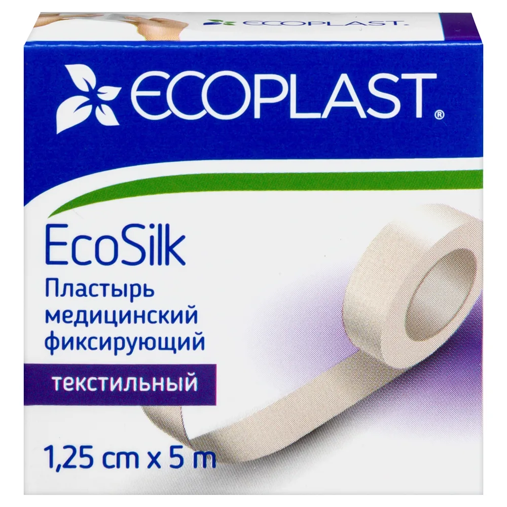 Ecoplast medical fixing textile patch ecosilk 1.25x5