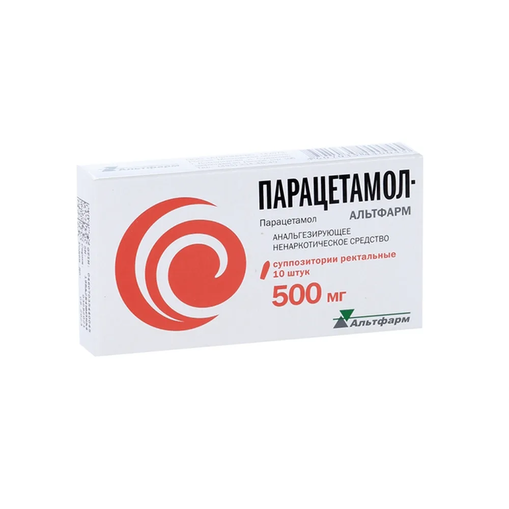 Paracetamol-Altfarm 500 mg 10 pcs rectal suppositories