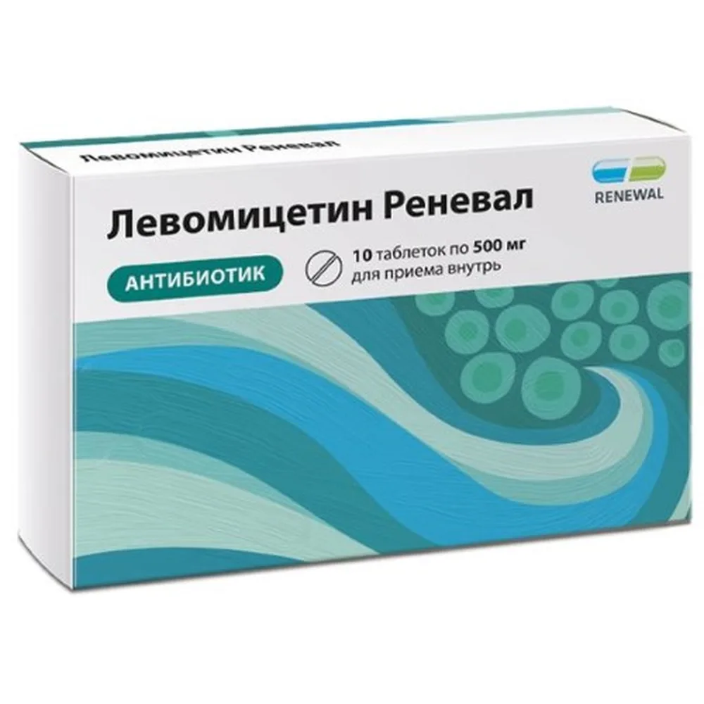 Chloramphenicol Renewel 500 mg 10 coated tablets