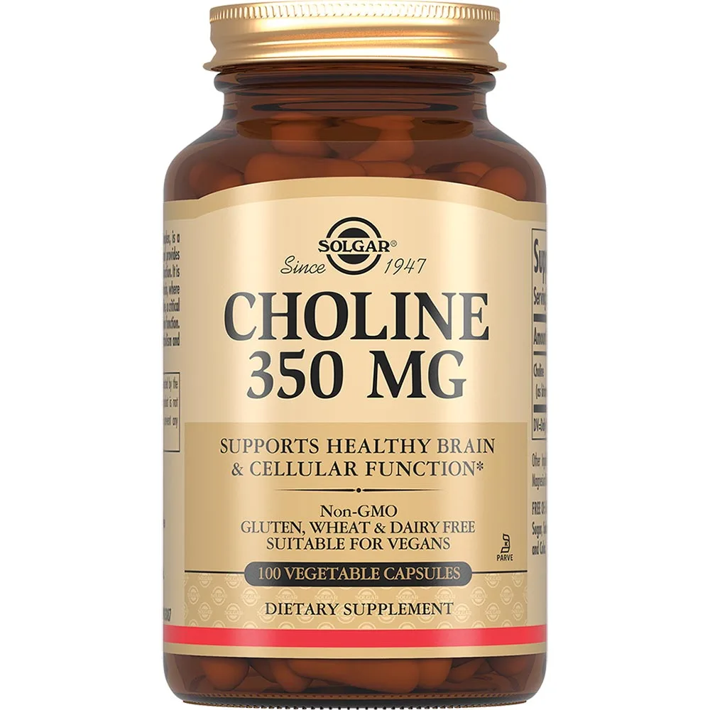 Solgar Choline 350 mg 100 capsules 1053 mg