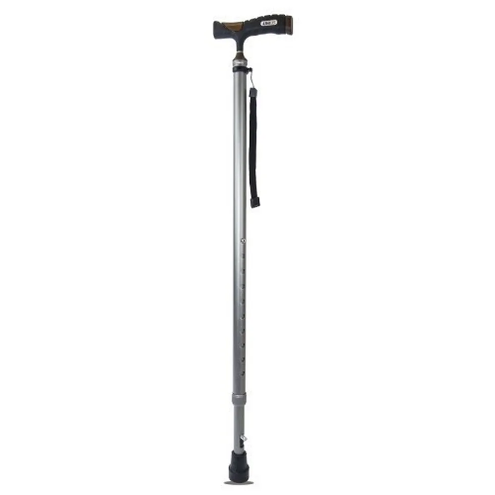 AMC 33 Support Metal Walking Cane with Anti-Slip Device (UPS)/Silver