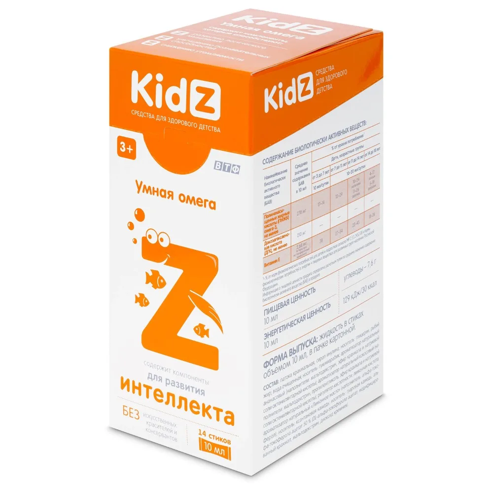Kidz Smart Omega 14 pcs stick 10 ml liquid