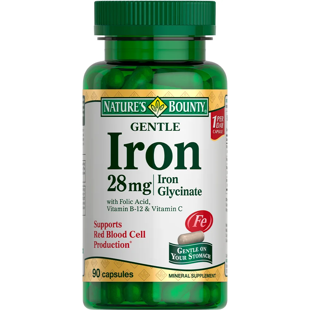 Nature's Bounty Easy Iron 28 mg 90 capsules 546 mg