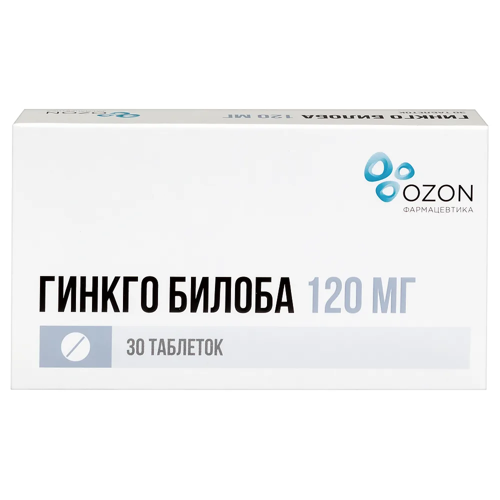 Ginkgo biloba 120 mg 30 coated tablets