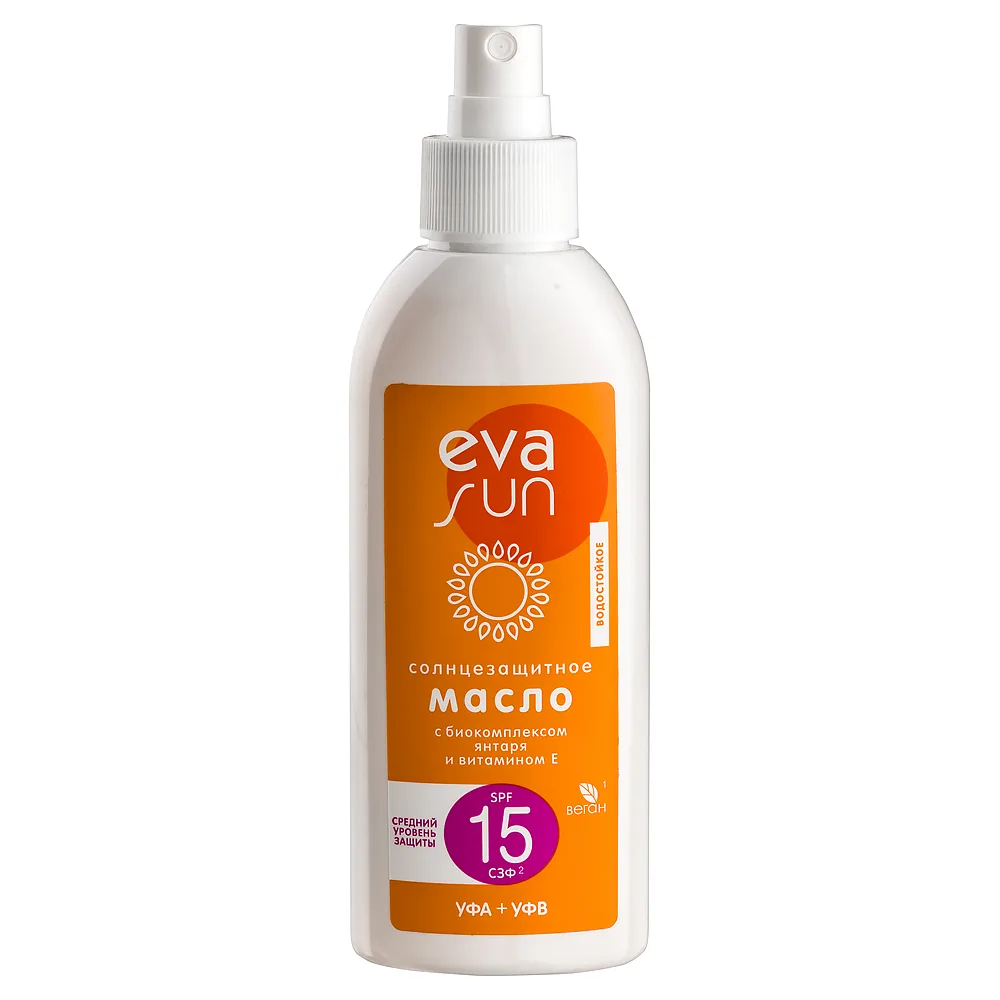 Eva Sun Sunscreen Oil with Amber Biocomplex and Vitamin E SPF15 150 ml