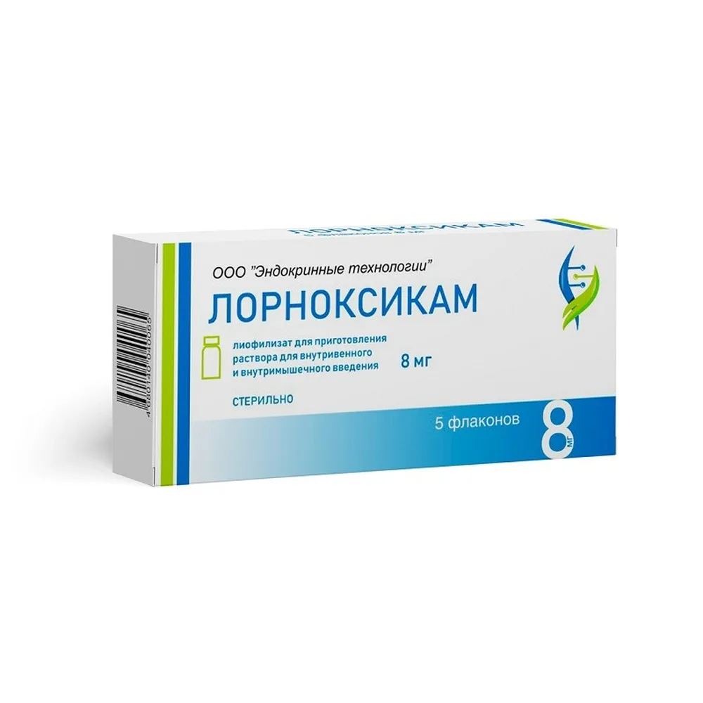 Lornoxicam 8 mg 5 pcs vial lyophilisate for solution for intravenous and intramuscular injection