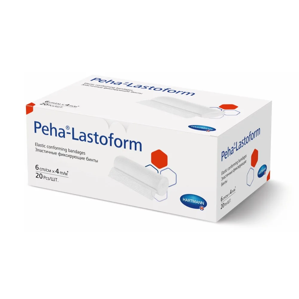 Peha-Lastoform Elastic Fixing Bandage 6 cm x 4 m 20 pcs.