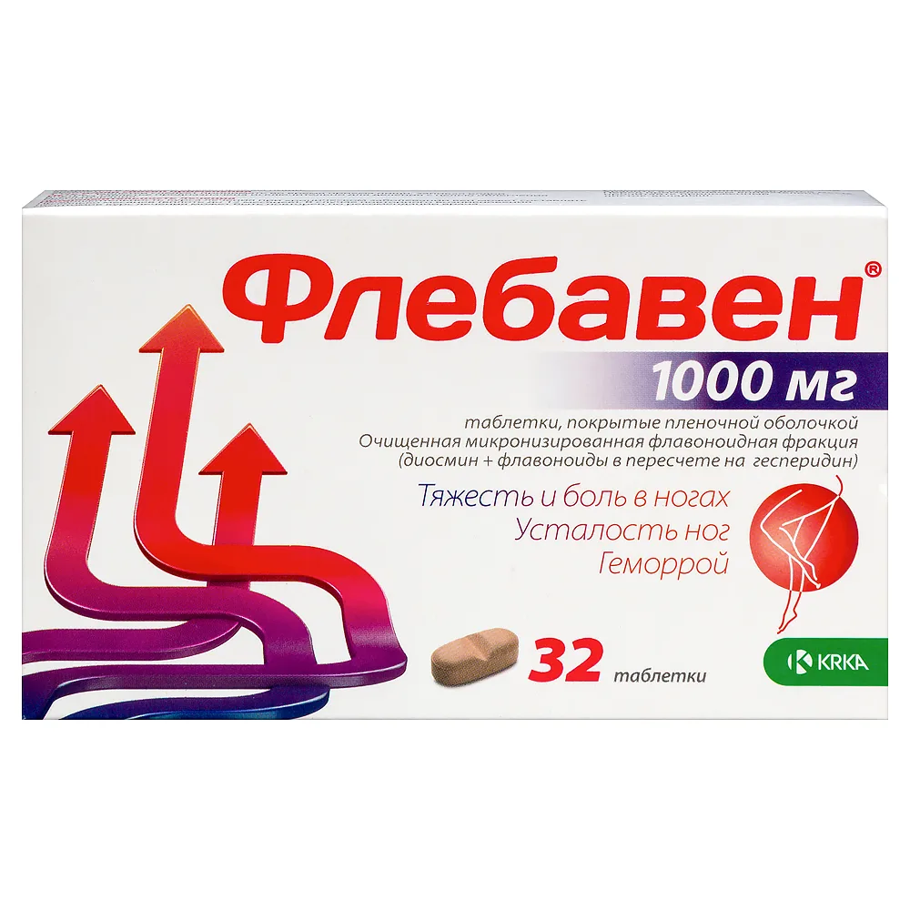 Phlebaven 1000 mg 32 coated tablets