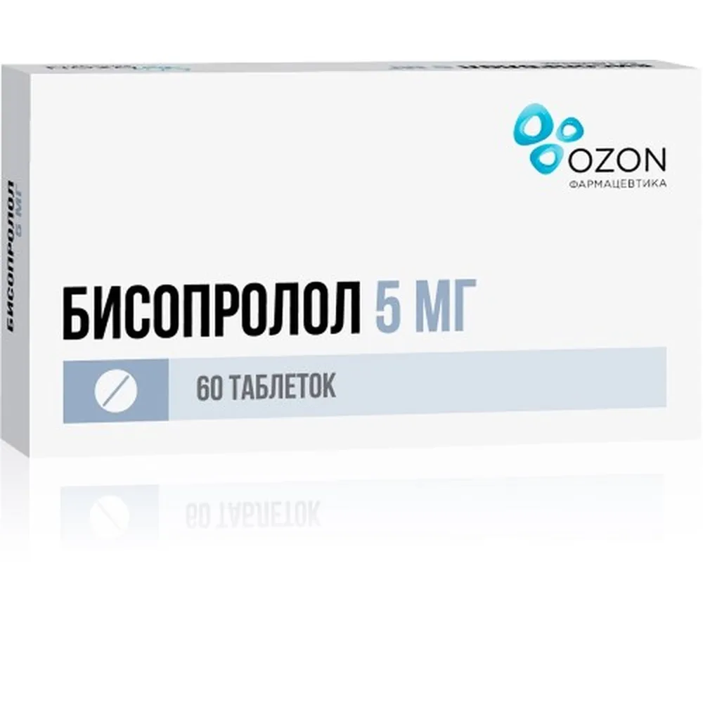 Bisoprolol 5 mg 60 tablets, film-coated