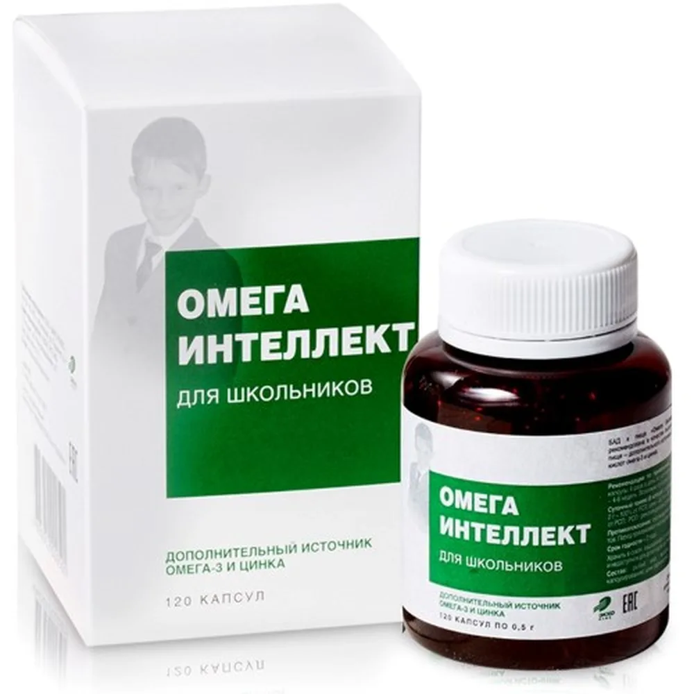 Omega Intellect for Students 120 Capsules