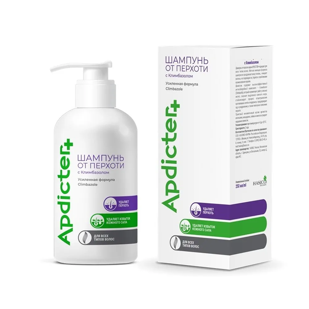 Apdicter+ Anti-Dandruff Shampoo with Climbazole 250 ml