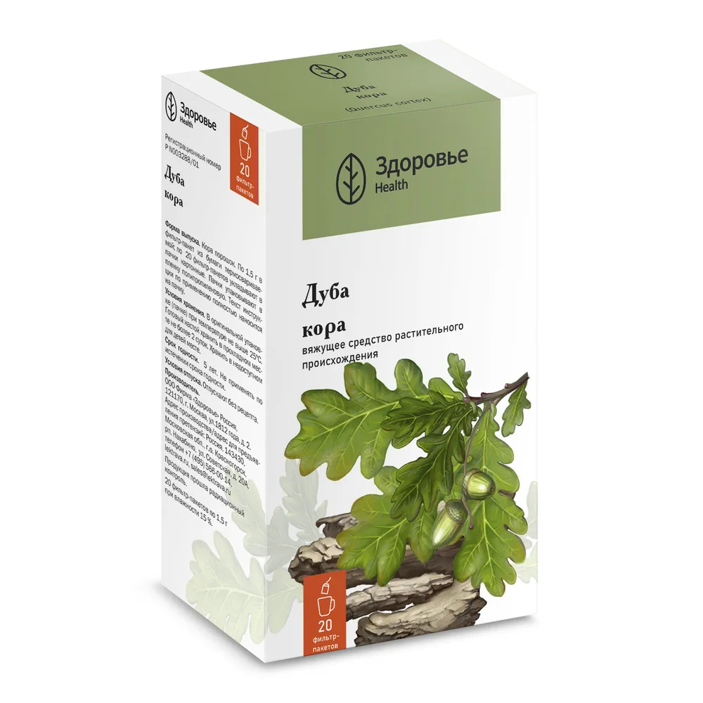 Oak Bark 20 pcs. filter bags bark powder 1.5 g